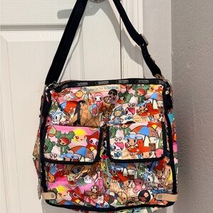 Lesportsac Yellow and Multicolor Character Print Bag